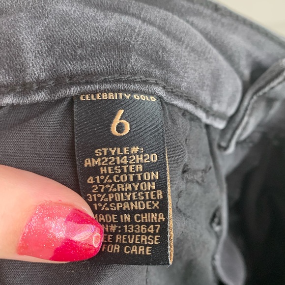 Celebrity Gold Black Wash Cropped Pants - Picture 4 of 8